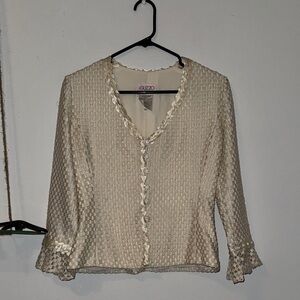 Silk hand trimmed jacket